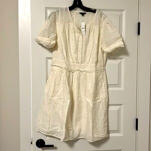 NWT Jcrew white eyelet dress
